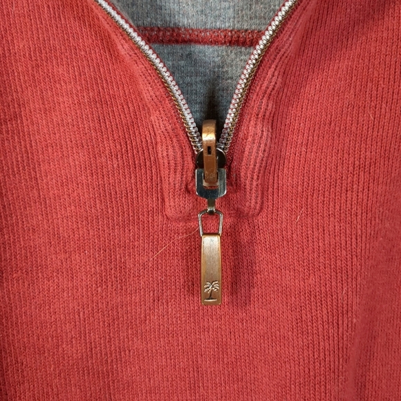 Tommy Bahama men's long sleeve 1/4 zip red pullover sweater, size S? - Picture 2 of 7